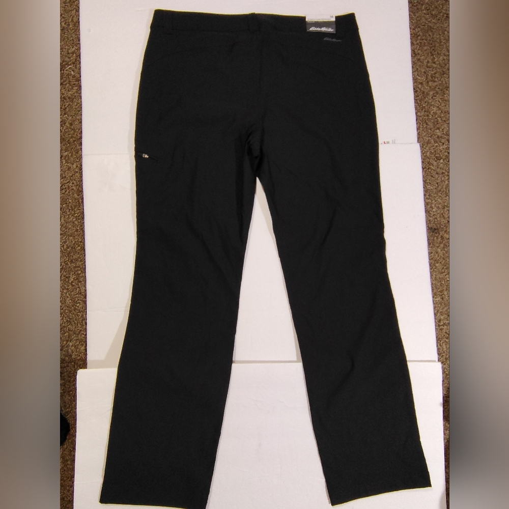 Eddie Bauer TAG (36Wx31L) Pants, Women Strght Leg, Pckts, Black, High Rise, 16